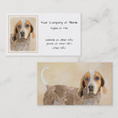 アメリカン・イングリッ絵画グ・ハウンド – Dog Art 名刺 (正面/裏面)