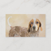アメリカン・イングリッ絵画グ・ハウンド – Dog Art 名刺 (裏面)