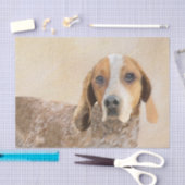 アメリカン・イングリッ絵画グ・ハウンド – Dog Art 薄葉紙 (クラフト)