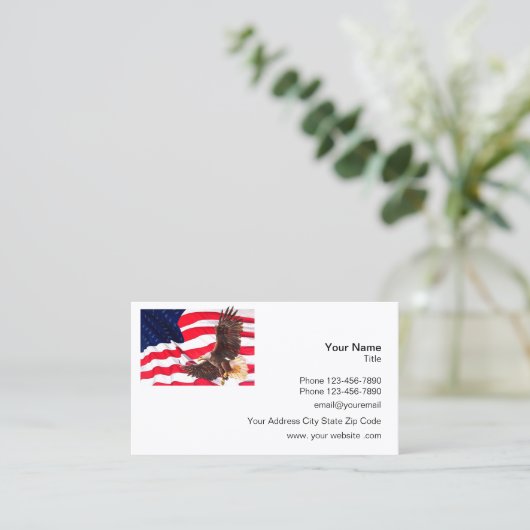 アメリカン·イーグルをテーマにした 名刺 (スタンド正面)