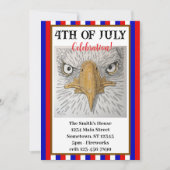 アメリカン・イーグルカスタマイズ可能な愛国的招待状 招待状 (正面)