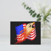 アメリカン・イーグルバイクもしくは自転車に乗る人Tシャツギフト ポストカード (スタンド正面)