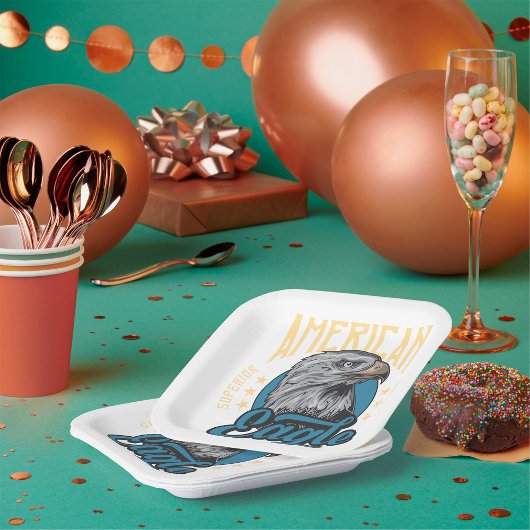 アメリカン・イーグル上質ヴィンテージ愛国心 ペーパープレート