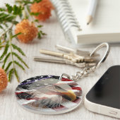 アメリカン・イーグル国旗のキーチェーン キーホルダー (正面右)