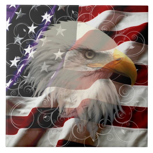 アメリカン・イーグル国旗のタイル タイル (正面)