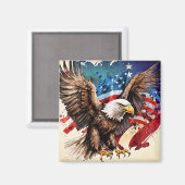 アメリカン・イーグル国旗 マグネット (正面/裏面)