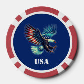 アメリカン・イーグル愛国国旗の青 ポーカーチップ (裏面)