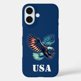 アメリカン・イーグル愛国国旗のiPhone / iPadケース iPhone 16ケース