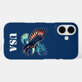 アメリカン・イーグル愛国国旗のiPhone / iPadケース Case-Mate iPhoneケース (裏面 (横))