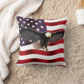 アメリカン・イーグル愛国国旗 クッション (ブランケット)