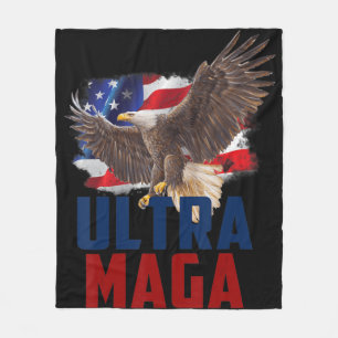 アメリカン・イーグル愛国父祖デーUltra MAGA Fl フリースブランケット