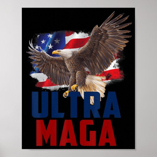 アメリカン・イーグル愛国父祖デーUltra MAGA Fl ポスター (正面)