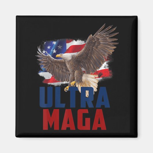 アメリカン・イーグル愛国父祖デーUltra MAGA Fl マグネット (正面)