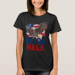 アメリカン・イーグル愛国父祖デーUltra MAGA Fl Tシャツ