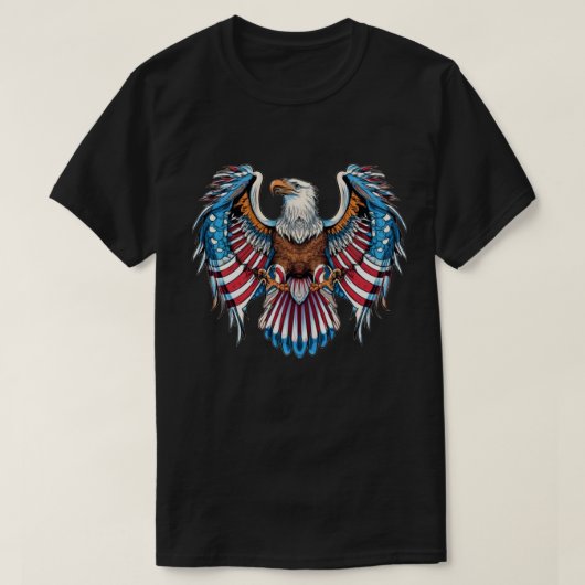 アメリカン・イーグル愛国米国国旗 Tシャツ (デザイン正面)