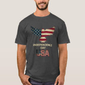 アメリカン・イーグル独立記念日USA国旗 Tシャツ (正面)