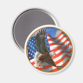 アメリカン・イーグル飛行中 マグネット (正面/裏面)