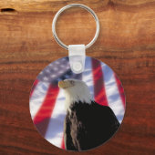 アメリカン・イーグル・アンド・フラッグ・キーチェーン キーホルダー (正面)