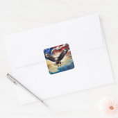 アメリカン・イーグル・ステッカー スクエアシール (封筒)