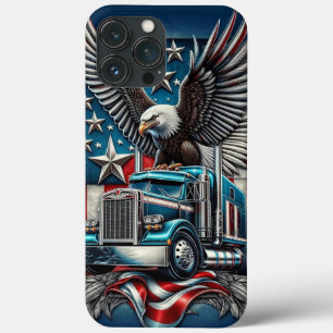 アメリカン・イーグル・トラックはっきりした・愛国的デザイン iPhone 13 PRO MAXケース