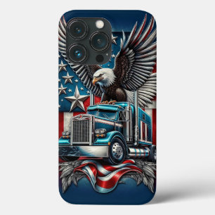 アメリカン・イーグル・トラックはっきりした・愛国的デザイン iPhone 13 PROケース