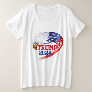 アメリカン・イーグル・トランプ2024女性 プラスサイズTシャツ