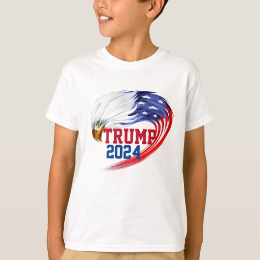 アメリカン・イーグル・トランプ2024少年 Tシャツ (正面)