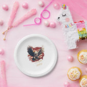 アメリカン・イーグル・ビットコイン・レーザー・アイズ ペーパープレート (パーティー)