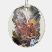 アメリカン・イ結婚ンドのナイト・ヴィネット セラミックオーナメント (左)