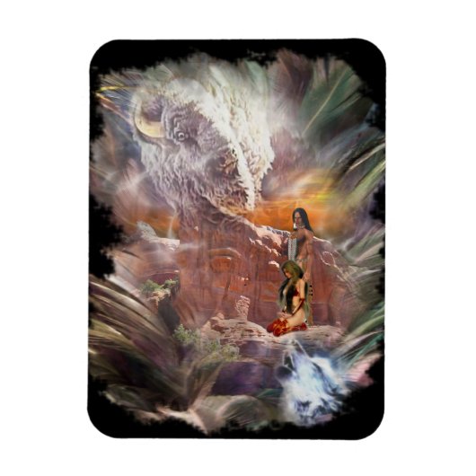 アメリカン・イ結婚ンドのナイト・ヴィネット マグネット (縦)