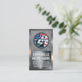 アメリカン・ウェルダー・ロゴ |鉄鋼 名刺 (スタンド正面)