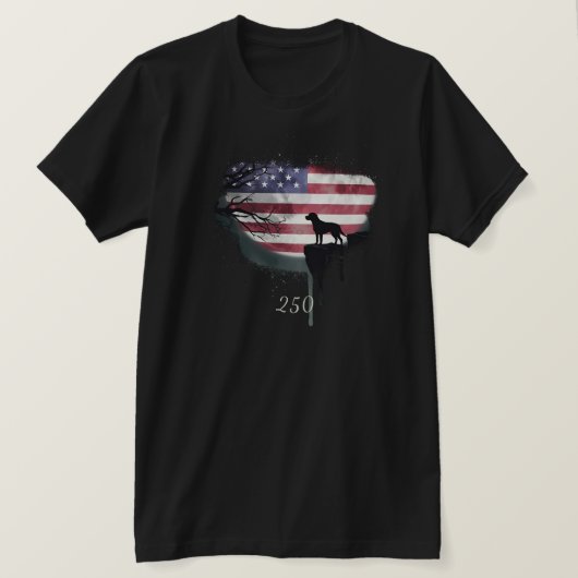 アメリカン・ウォッチドッグ - ラブラドール・レトリバーTシャツ Tシャツ (デザイン正面)