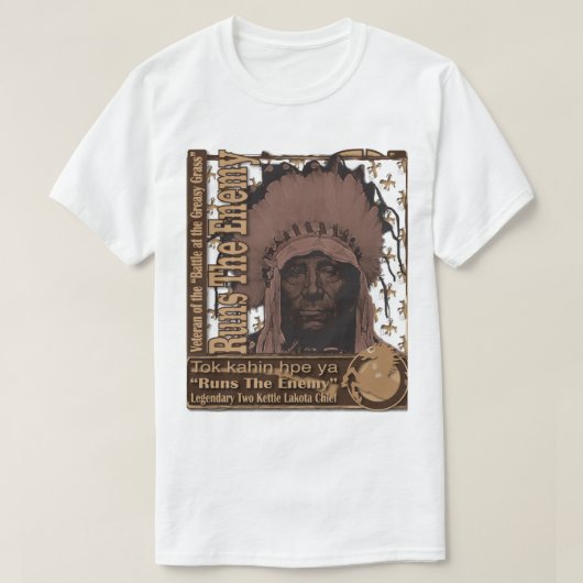 アメリカン・ウォリアー "ランズ・ジ・エネミー" Tシャツ (デザイン正面)