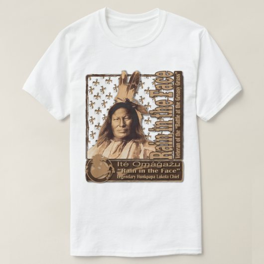 アメリカン・ウォリアー「雨の顔」 Tシャツ (デザイン正面)