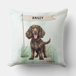 アメリカン・ウォーター・スパニエル 水彩デザイン オーダーメイド 犬グッズ クッション