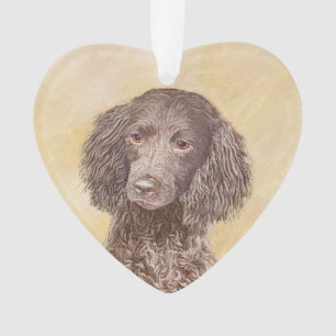 アメリカン・ウォー絵画ト・スパニエル犬ズ – オリジナル・ドッグ・アート オーナメント