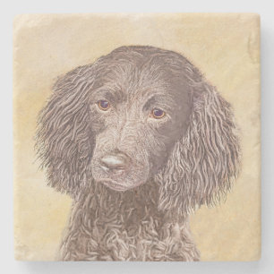 アメリカン・ウォー絵画ト・スパニエル犬ズ – オリジナル・ドッグ・アート ストーンコースター