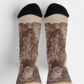 アメリカン・ウォー絵画ト・スパニエル犬ズ – オリジナル・ドッグ・アート ソックス (上部)