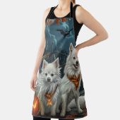 アメリカン・エスキモー不気味ハロウィーン エプロン (インサイチュ)