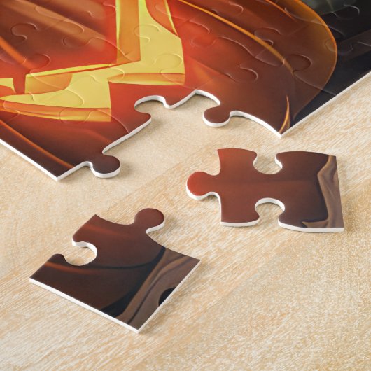 アメリカン・エスキモー不気味ハロウィーン ジグソーパズル (側面)