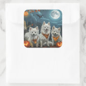 アメリカン・エスキモー不気味ハロウィーン スクエアシール (バッグ)