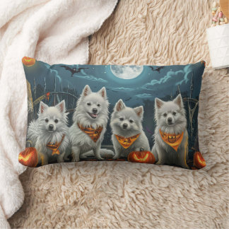 アメリカン・エスキモー不気味ハロウィーン ランバークッション
