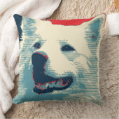 アメリカン・エスキモー犬の政治的希望パロディ クッション (ブランケット)