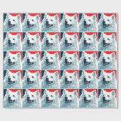 アメリカン・エスキモー犬の政治的希望パロディ ラッピングペーパー (フラット)