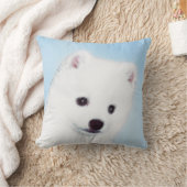 アメリカン・エスキモー絵画・ドッグのオリジナル- American Dog Art クッション (ブランケット)