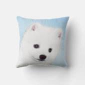 アメリカン・エスキモー絵画・ドッグのオリジナル- American Dog Art クッション (裏面)