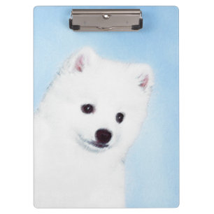 アメリカン・エスキモー絵画・ドッグのオリジナル- American Dog Art クリップボード