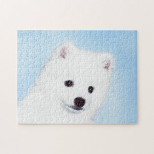 アメリカン・エスキモー絵画・ドッグのオリジナル- American Dog Art ジグソーパズル