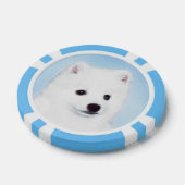 アメリカン・エスキモー絵画・ドッグのオリジナル- American Dog Art ポーカーチップ (シングル)