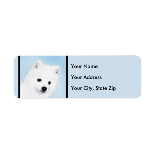 アメリカン・エスキモー絵画・ドッグのオリジナル- American Dog Art ラベル (正面)